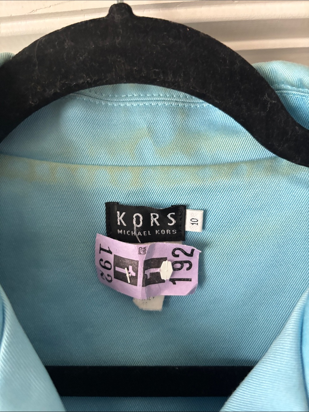 KORS Michael Kors Baby Blue Vintage Mini Skirt and Bomber Jacket - Picture 5 of 12